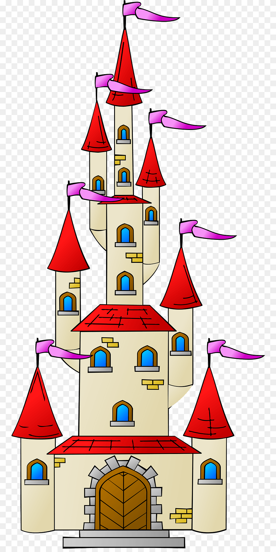 Beautiful Castle Clipart, Architecture, Bell Tower, Building, Tower Png Image
