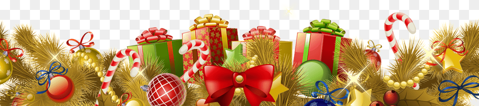 Beautiful Christmas Footer Gifts Balls Gold, Food, Sweets, Christmas Decorations, Festival Free Png Download
