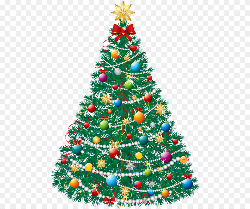 Beautiful Christmas Tree Image Transparent Christmas Tree Vector, Birthday Cake, Cake, Cream, Dessert Free Png Download