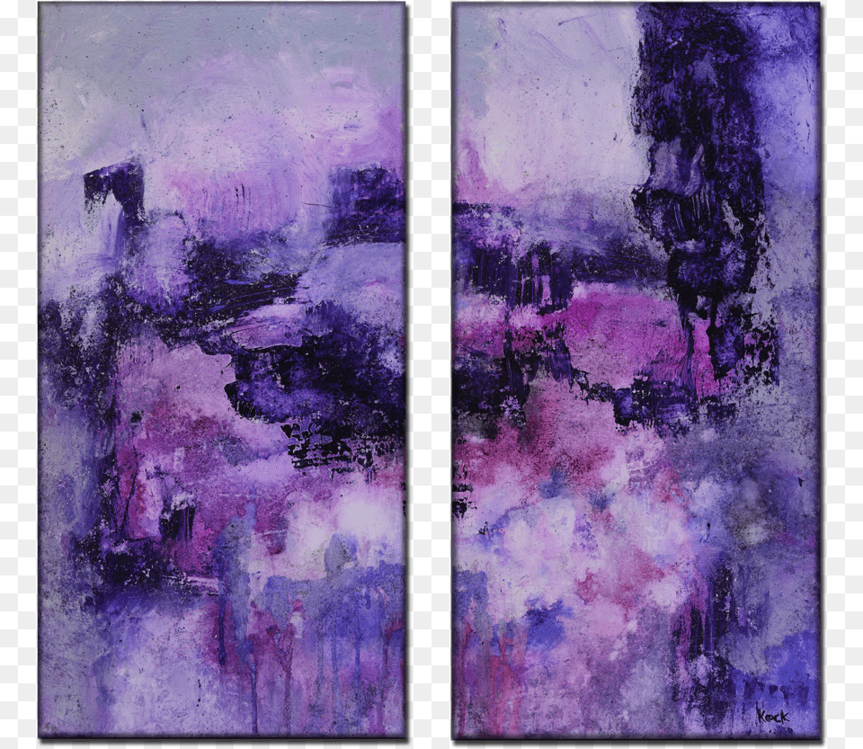Beautiful Colorful Abstract Art By Michel Keck Painting, Modern Art, Canvas, Collage, Purple Free Png Download