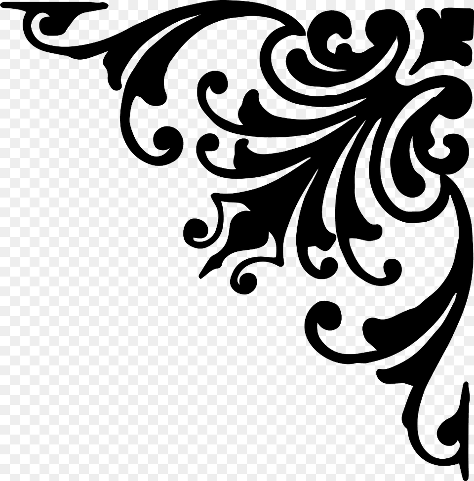 Beautiful Corner Design Illustration, Gray Png Image