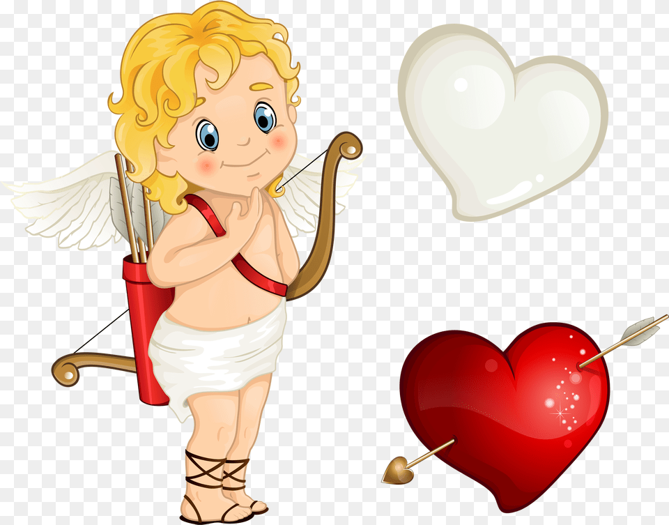 Beautiful Cupid With Hearts Clipart Cupid, Baby, Person, Face, Head Free Transparent Png