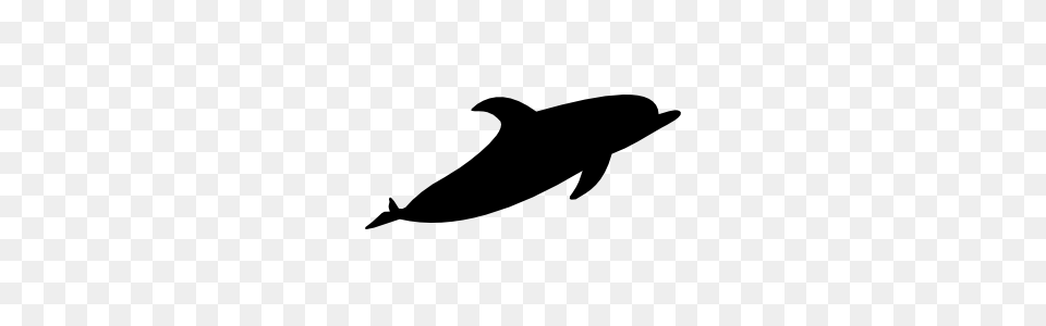 Beautiful Dolphin Sticker, Silhouette, Animal, Fish, Sea Life Free Png