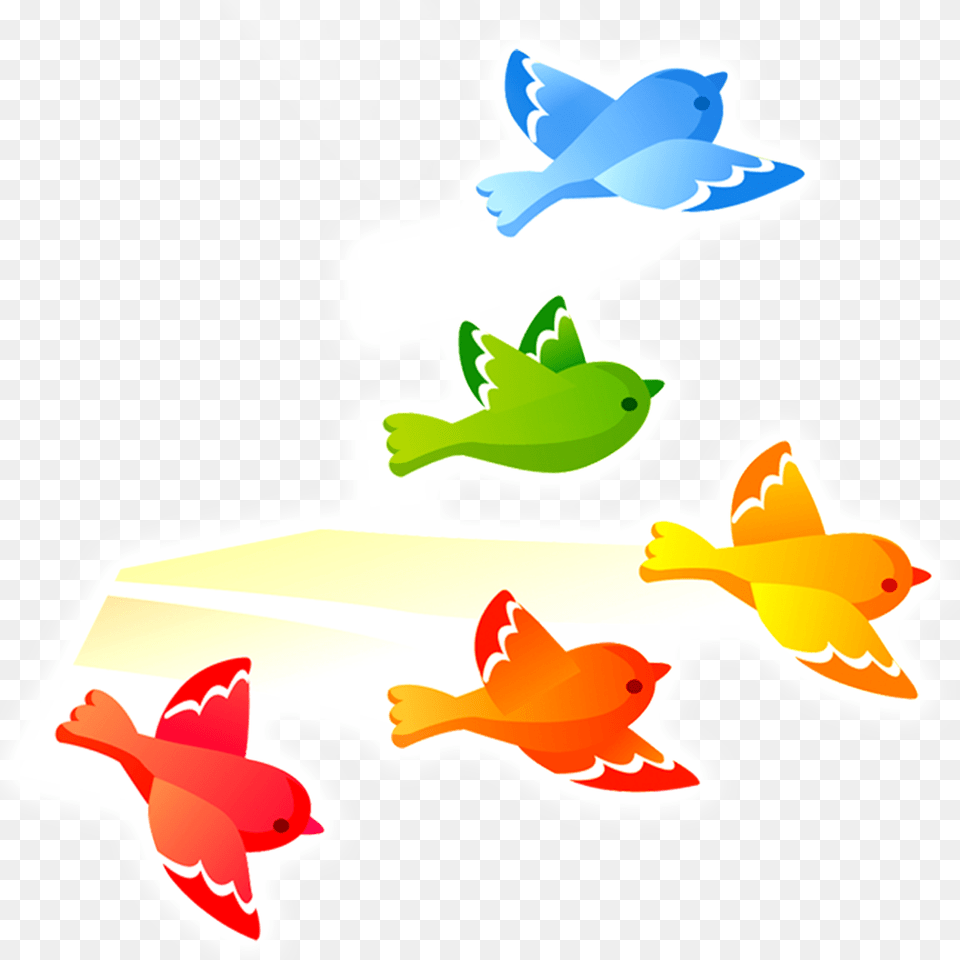 Beautiful Flower Color Bird Painting Animal, Fish, Sea Life, Goldfish Free Png Download