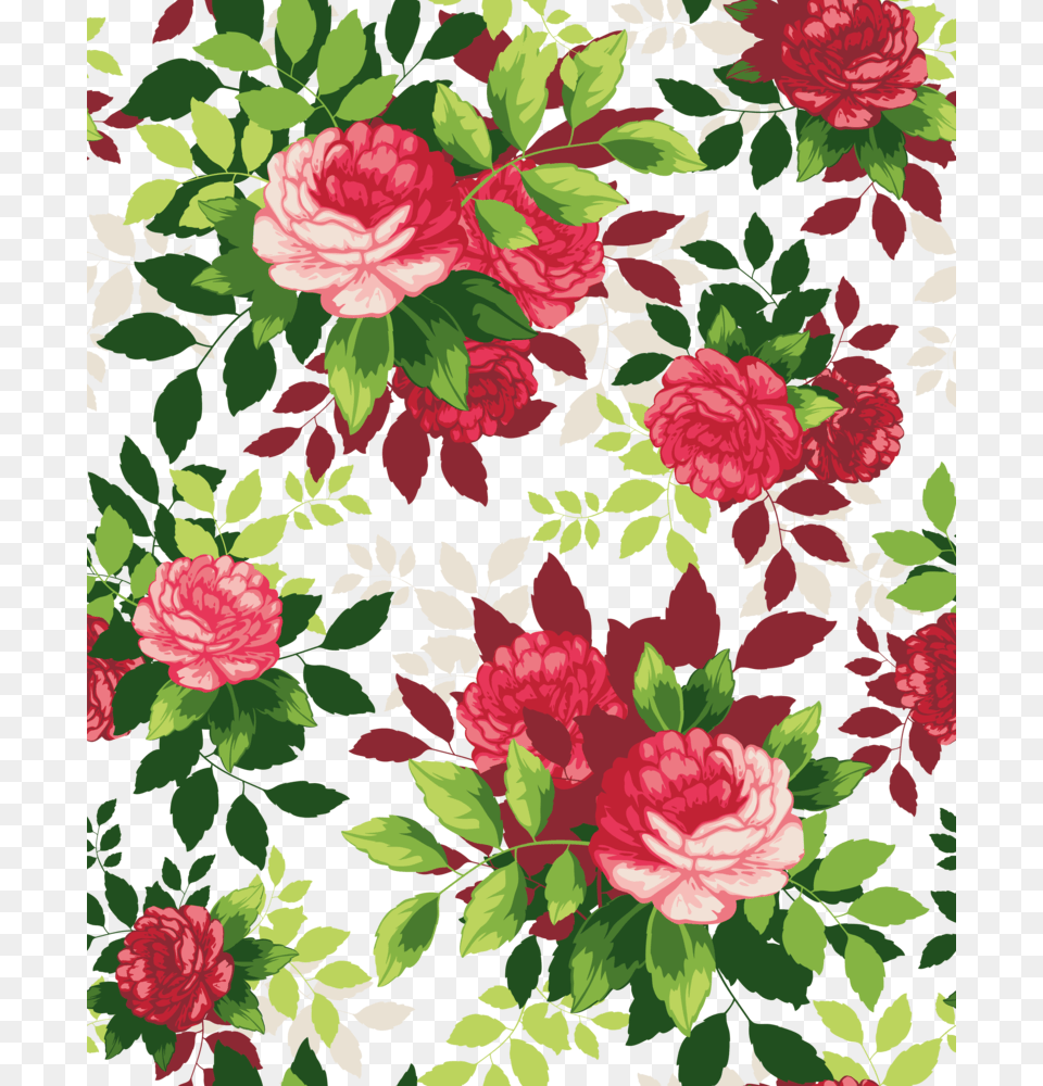 Beautiful Flower Illustration Shading Flowers Border Transparent Transparent Red Flower Border, Art, Floral Design, Graphics, Pattern Png Image
