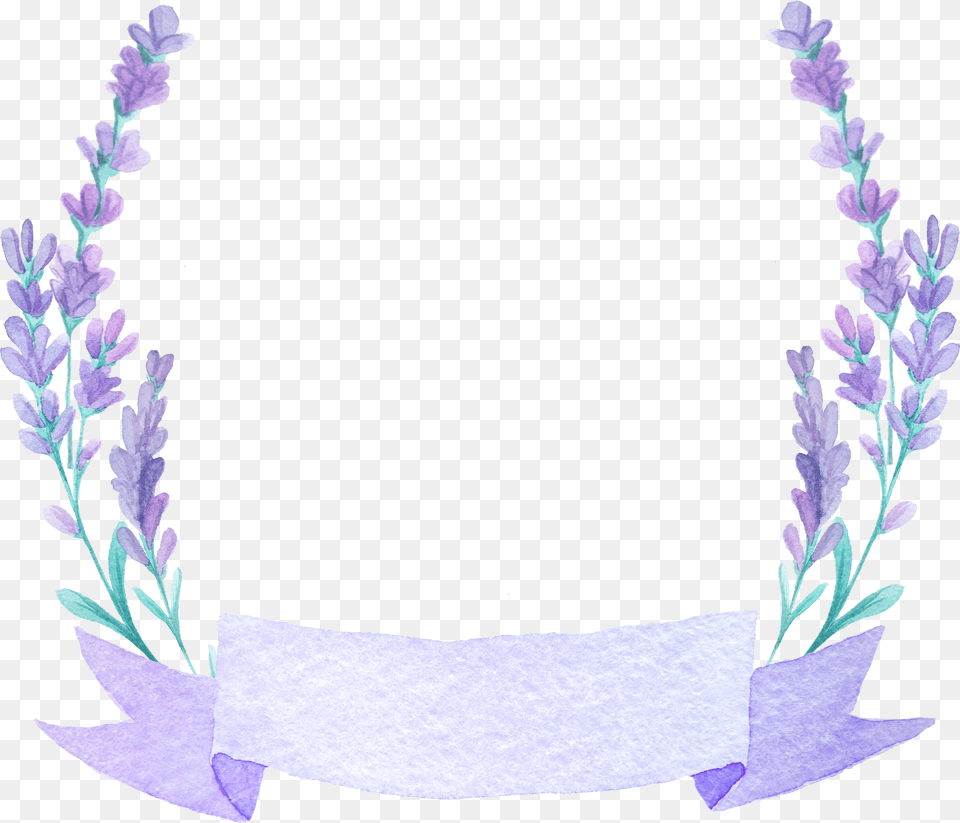 Beautiful Flower Wedding Lavender French Watercolor Lavender Ribbon Watercolor, Pattern, Emblem, Symbol, Accessories Free Transparent Png