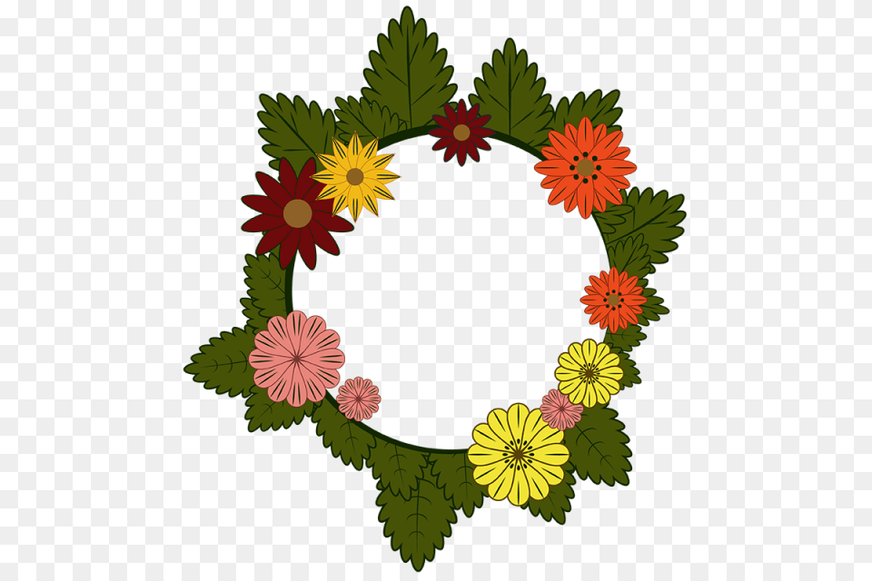 Beautiful Flower Wreath Wedding Flower Floral And Vector, Leaf, Plant, Daisy Png