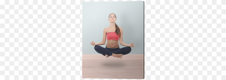 Beautiful Girl Fly And Meditating In Yoga Pose Canvas Pilates, Adult, Woman, Female, Person Free Transparent Png