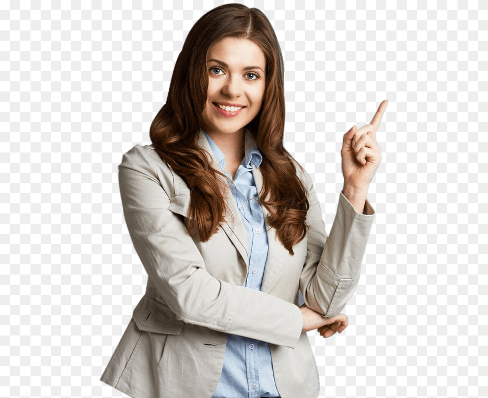 Beautiful Girl Mulher Apontando, Happy, Head, Hand, Finger Free Png Download