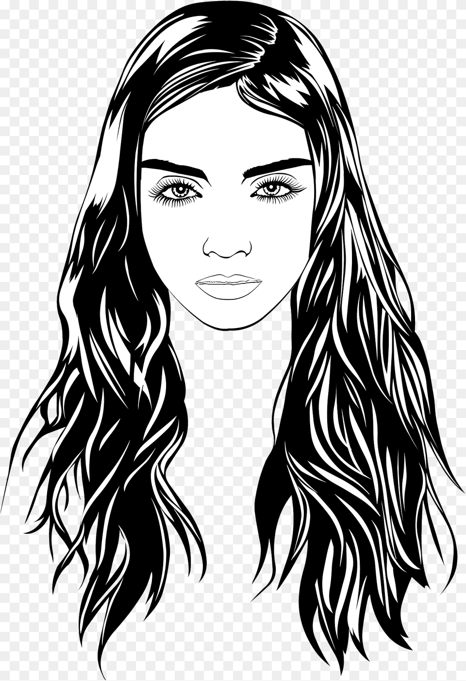 Beautiful Girl Portrait Clipart, Adult, Person, Female, Woman Free Transparent Png