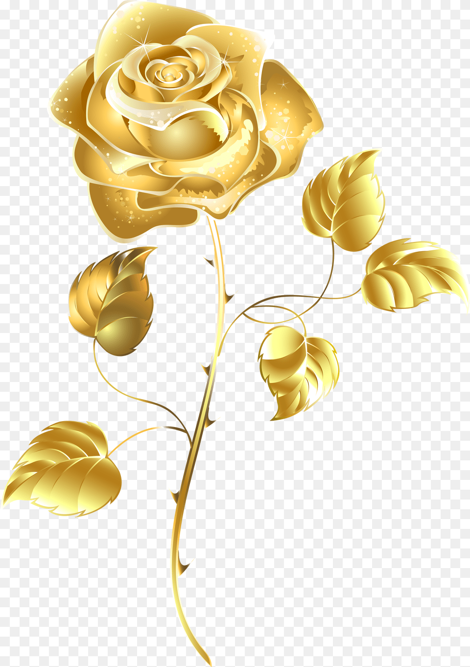 Beautiful Gold Rose Clip Art Transparent Background Gold Flower Free Png Download