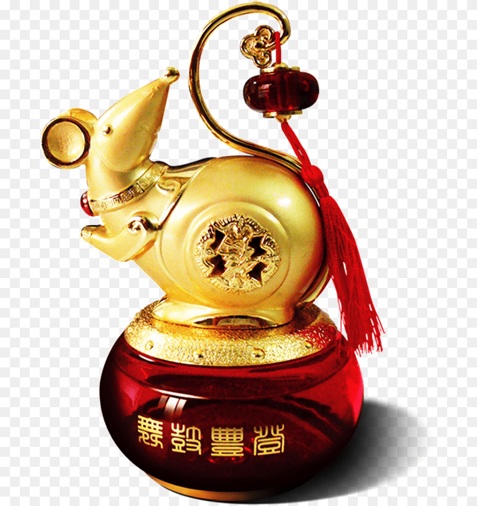 Beautiful Golden Gourd Ornaments Hd Trophy, Pottery, Adult, Bride, Female Free Png Download