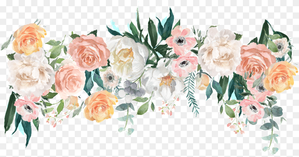 Beautiful Hand Painted Flowers Wall Design Leaves And Flowers, Art, Floral Design, Flower, Flower Arrangement Free Transparent Png