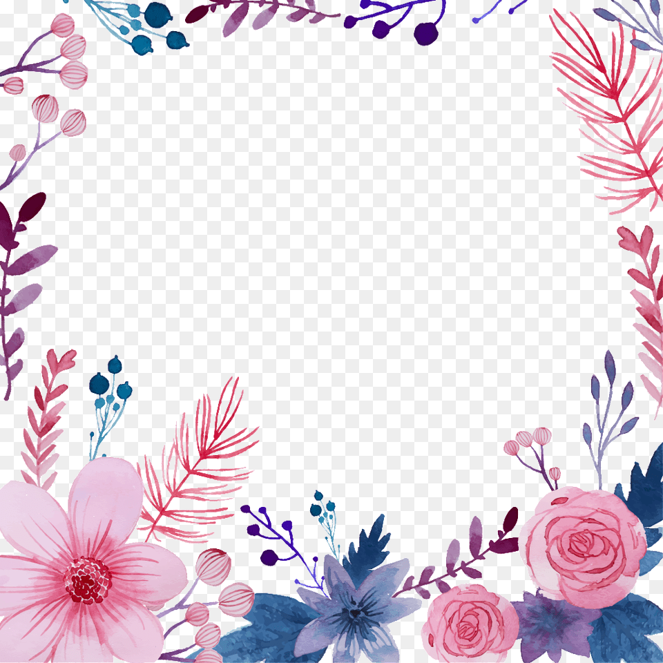 Beautiful Hand Painted Watercolor Wreath Flowers Greeting Watercolour Flowers Free, Art, Floral Design, Graphics, Pattern Png