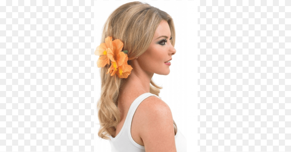 Beautiful Hawaiian Fashion Yellow Hawaian Flower Hairclip, Accessories, Adult, Female, Person Free Png