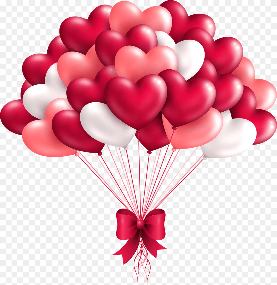 Beautiful Heart Balloons Clipart Image Happy Birthday Heart Balloons Free Png Download