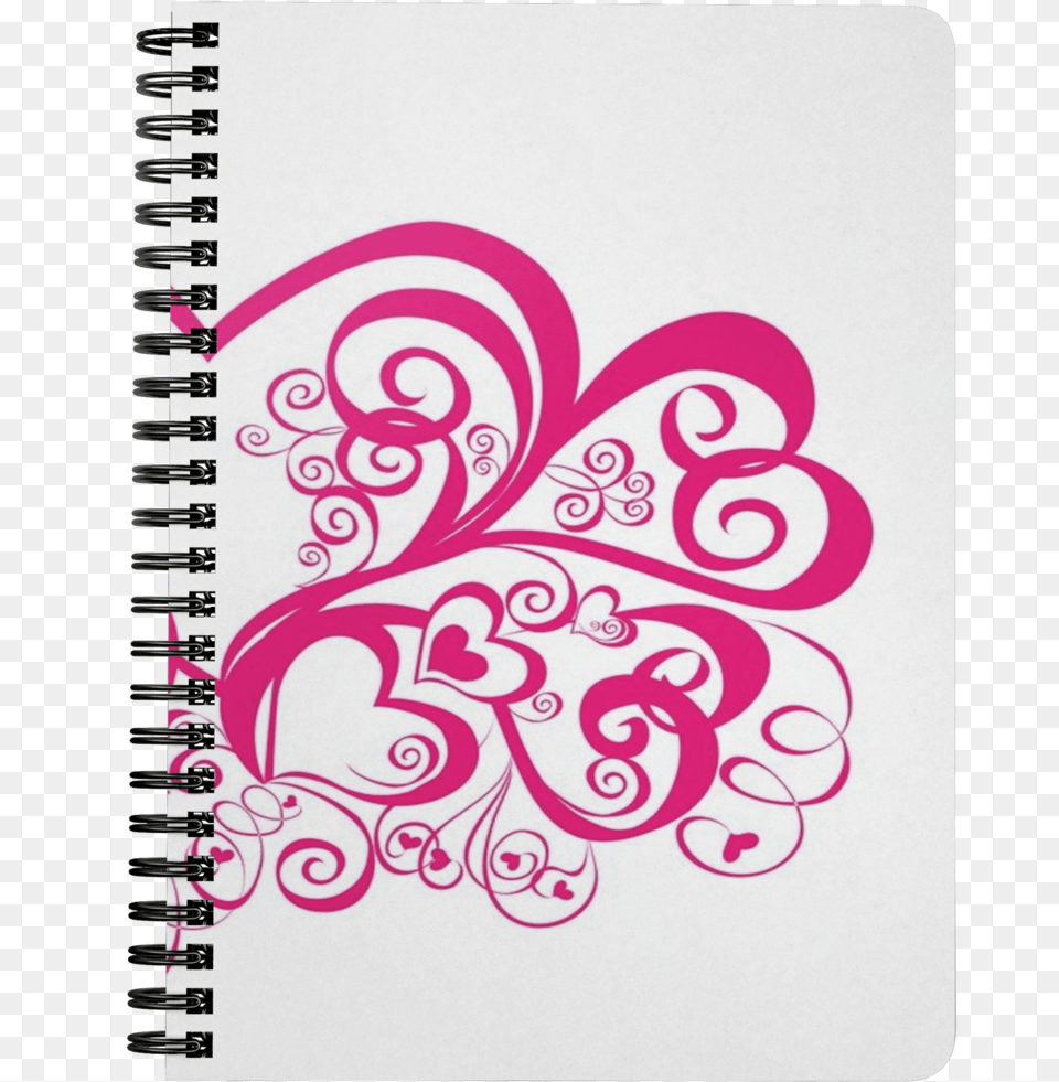 Beautiful Heart Floral Ornament Element Design Notebook, Art, Floral Design, Graphics, Pattern Png