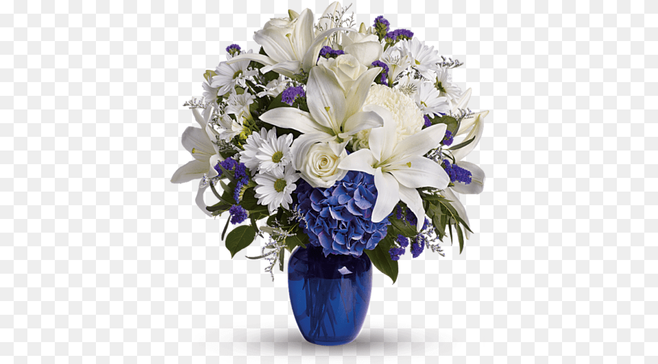 Beautiful In Blue Flower Arrangement, Flower Arrangement, Flower Bouquet, Plant, Art Free Transparent Png