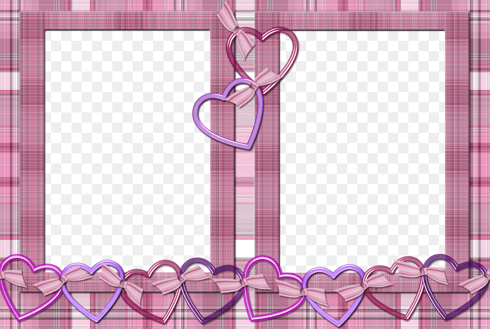 Beautiful Love Frames Clipart Picture Frames Two Photo Frame, Purple Free Png