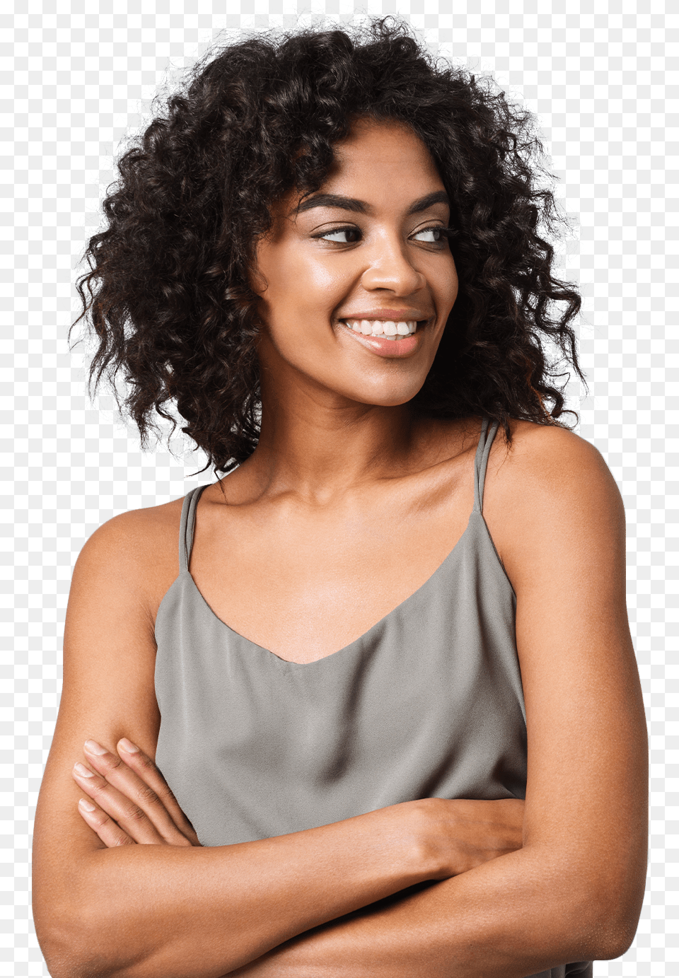Beautiful Model Looking Off To The Side Sitting, Person, Face, Smile, Happy Free Transparent Png