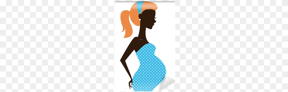 Beautiful Pregnant Woman Silhouette Isolated On White Silueta De Embarazada, Pattern, Adult, Female, Person Free Png Download
