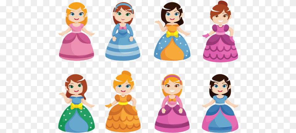 Beautiful Princesa Vectors Vectores Princesa, Doll, Toy, Baby, Person Free Png Download