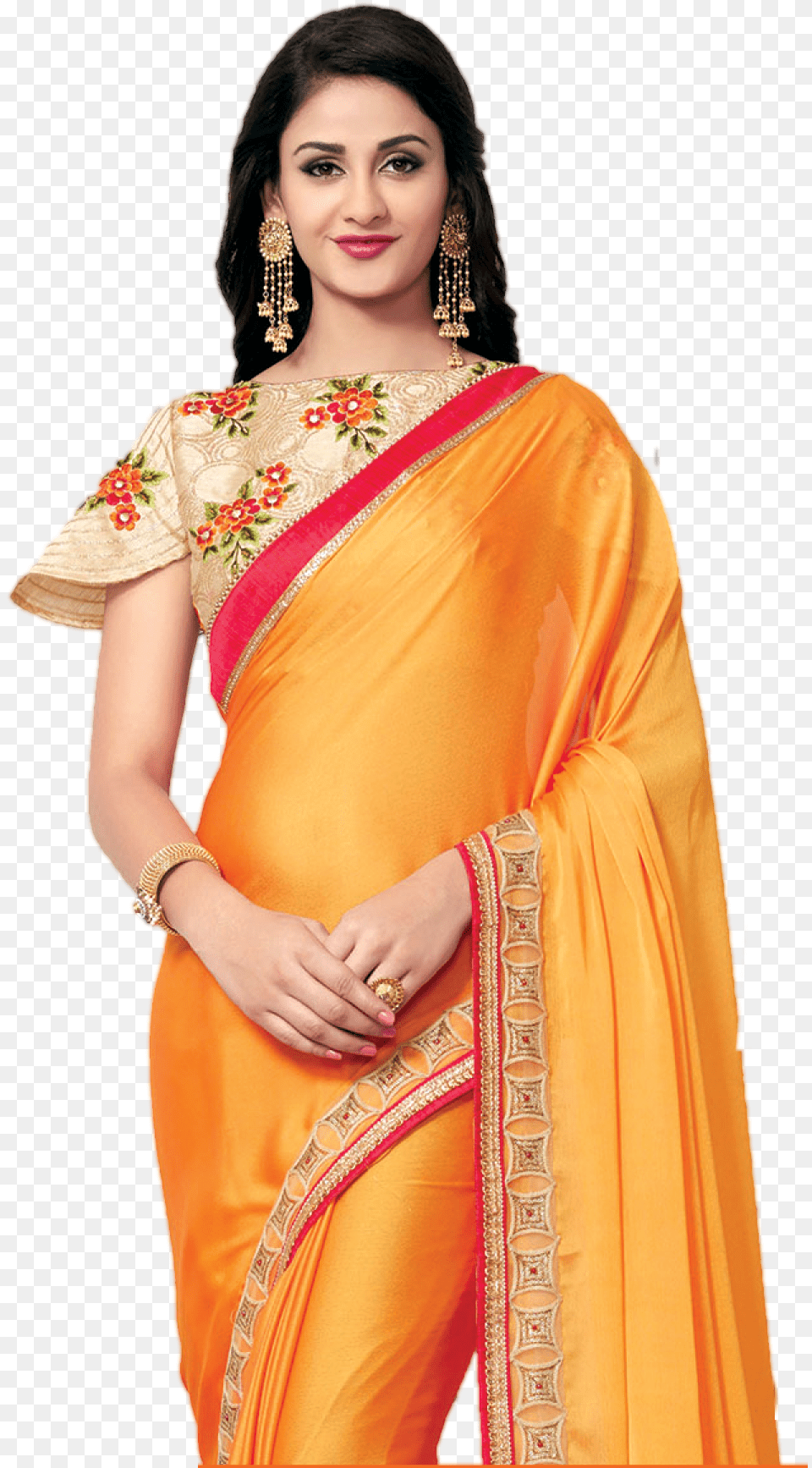 Beautiful Saree Model Transparent Transparent Saree Model, Silk, Clothing, Sari Png Image