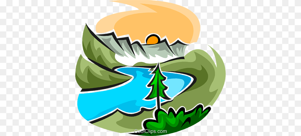 Beautiful Scene With A River Royalty Vector Clip Art, Water Sports, Water, Leisure Activities, Swimming Free Transparent Png