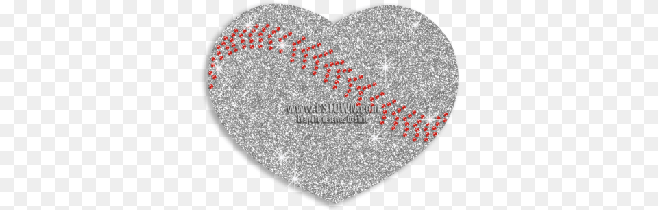 Beautiful Silver Baseball Heart Iron On Glitter Rhinestone Baseball, Astronomy, Moon, Nature, Night Free Transparent Png
