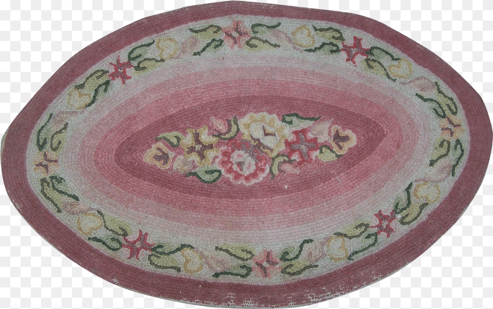 Beautiful Small Oval Hand Hooked Rug Home Decor Accent Ceramic, Home Decor, Plate Png