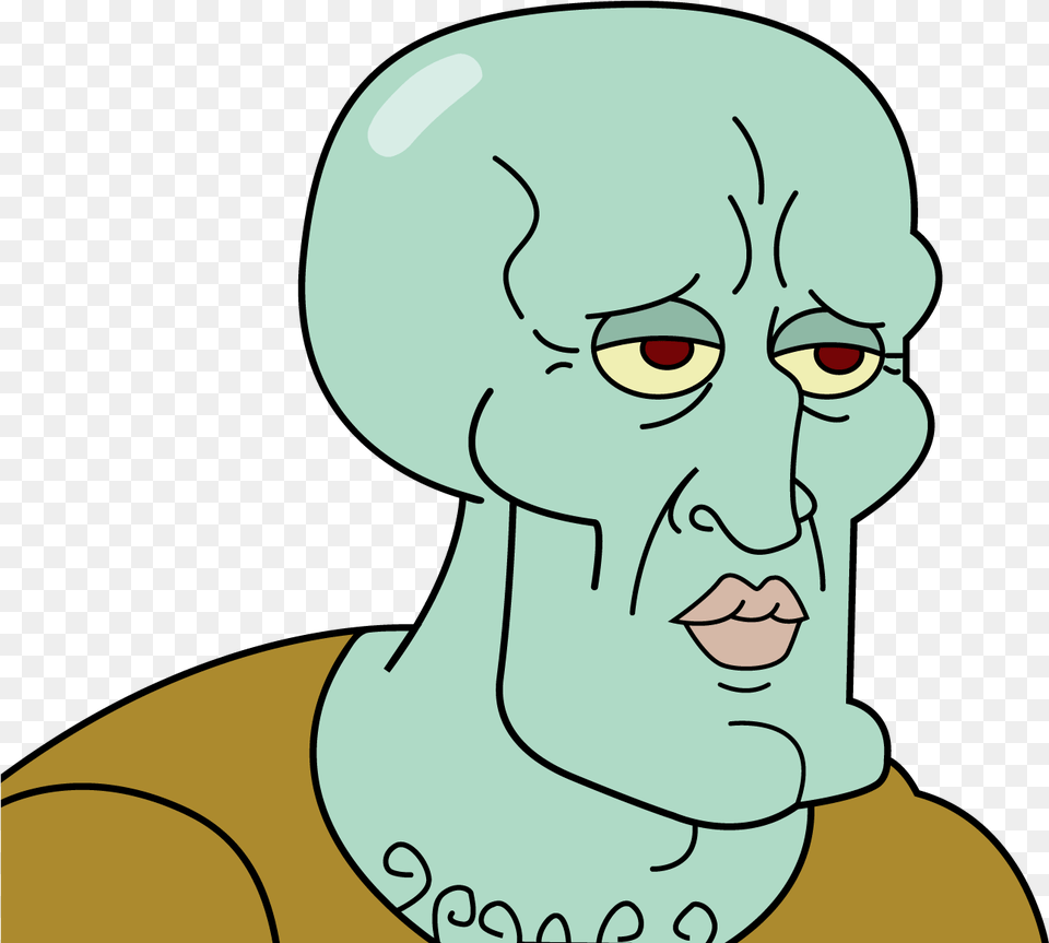 Beautiful Squidward Handsome Squidward, Baby, Person, Alien, Head Free Png