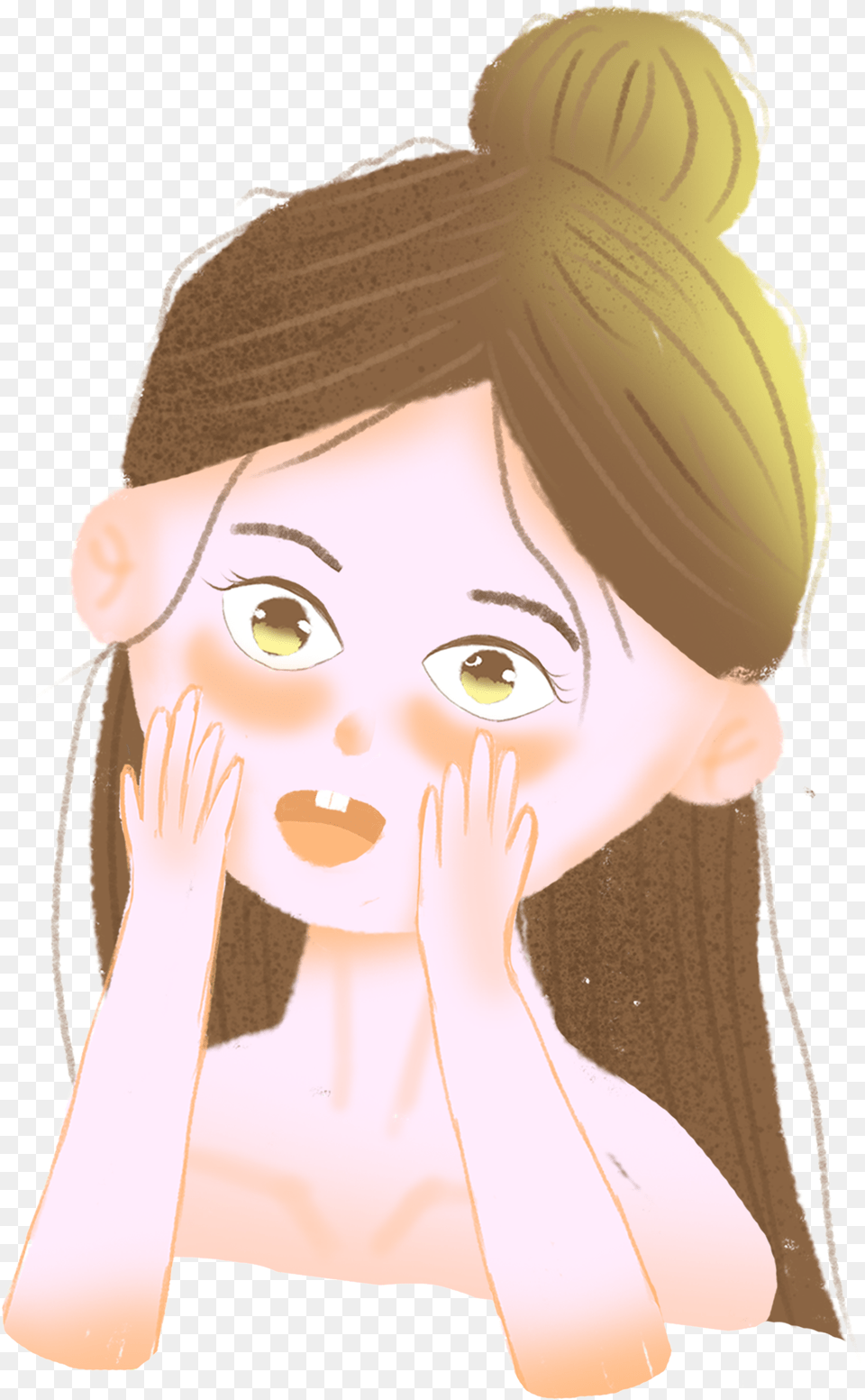 Beautiful Sweet Cartoon Hand Painted And Psd Cartoon, Massage, Person, Adult, Female Free Transparent Png