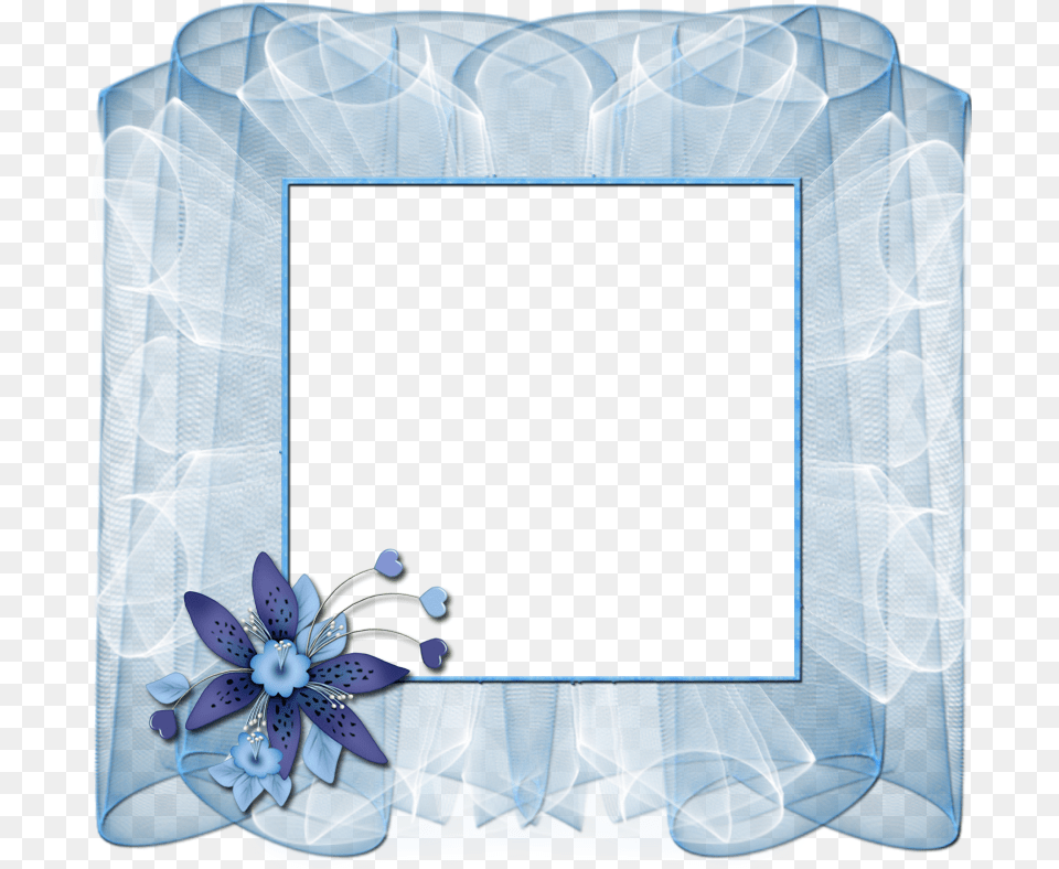 Beautiful Transparent Blue Frame With Flower Gallery Transparent Beautiful Borders And Frames Png Image