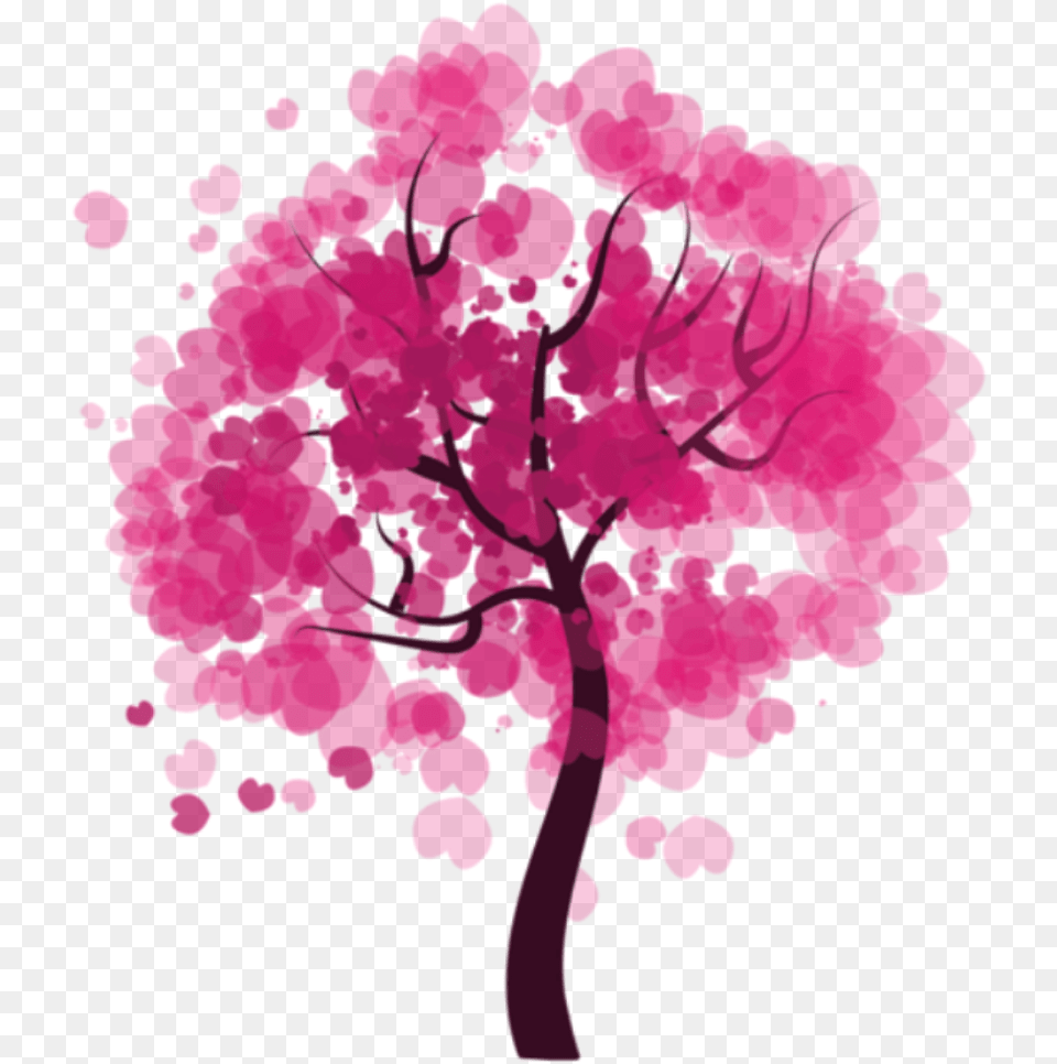 Beautiful Tree Icon And Background Transparent For Tree, Flower, Plant, Art, Painting Png Image