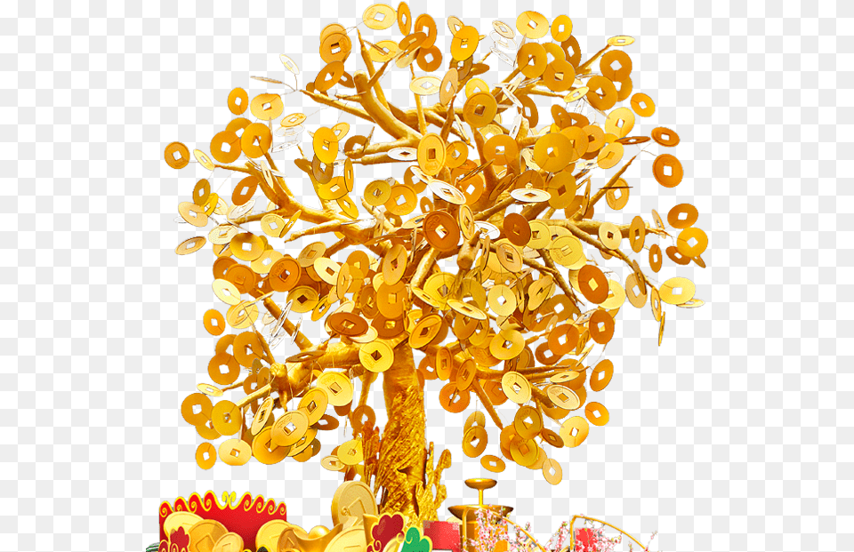 Beautiful Tree Ketubot For 160 Golden Tree No Background, Art, Collage, Chandelier, Lamp Free Png