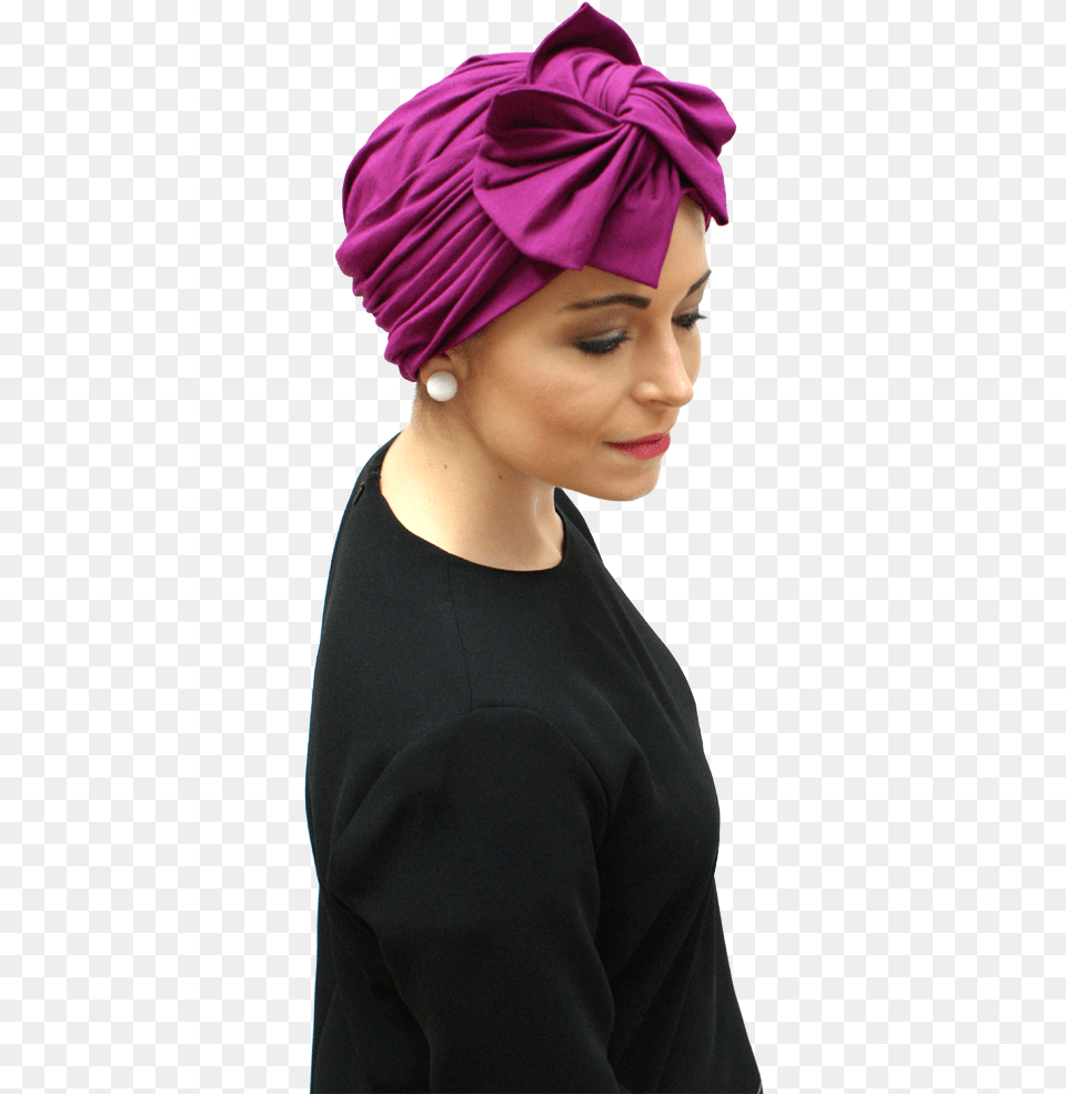 Beautiful Turbans For Hair Loss Hair Loss, Adult, Clothing, Female, Person Png Image