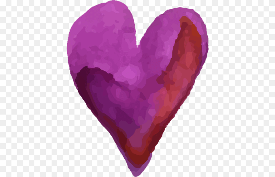 Beautiful Watercolor Heart Stickers, Person, Purple Png