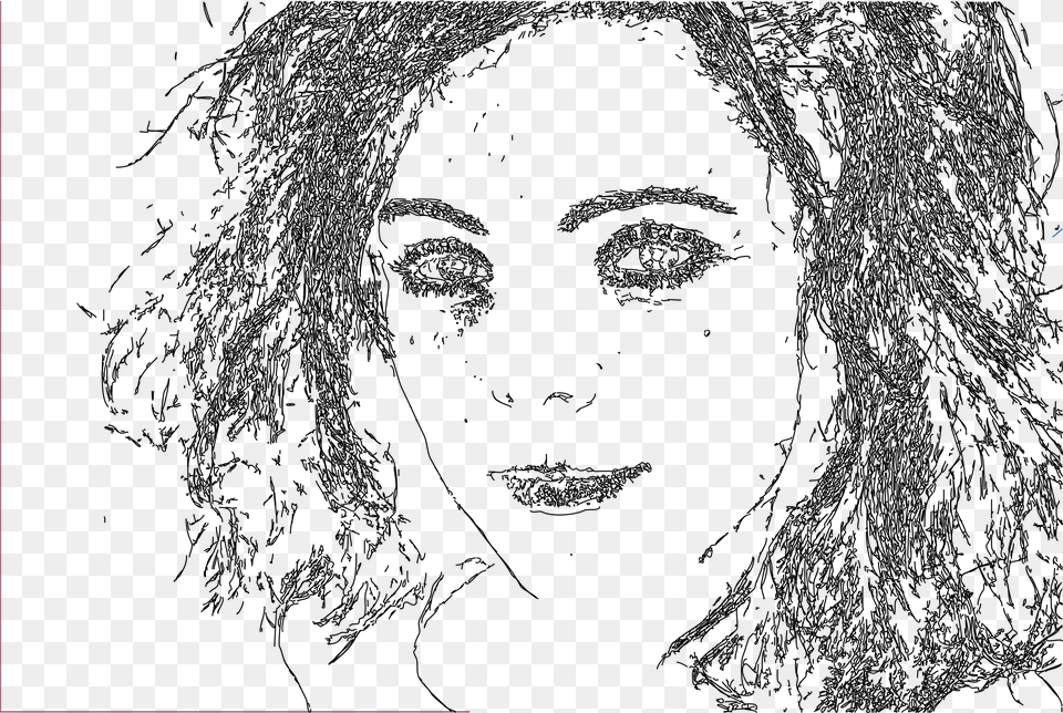 Beautiful Woman Art 2 Clip Arts Sketch, Lighting Png