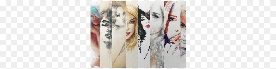 Beautiful Woman Face Liwwing Photo Wallpaper Watercolor Woman Faces, Art, Modern Art, Adult, Person Free Png