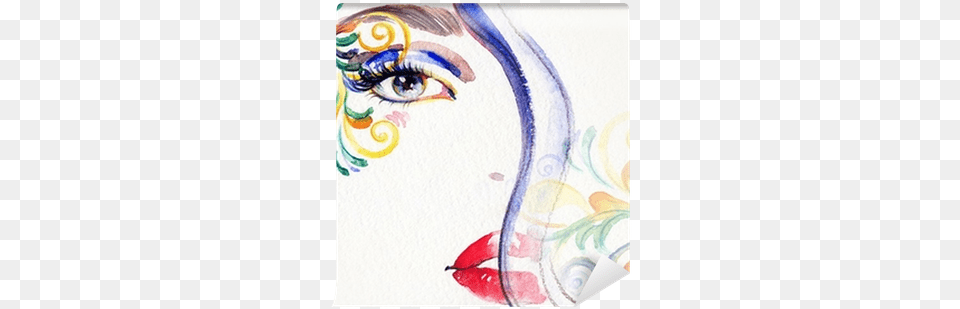 Beautiful Woman Face Watercolor Painting, Art, Floral Design, Graphics, Pattern Free Transparent Png