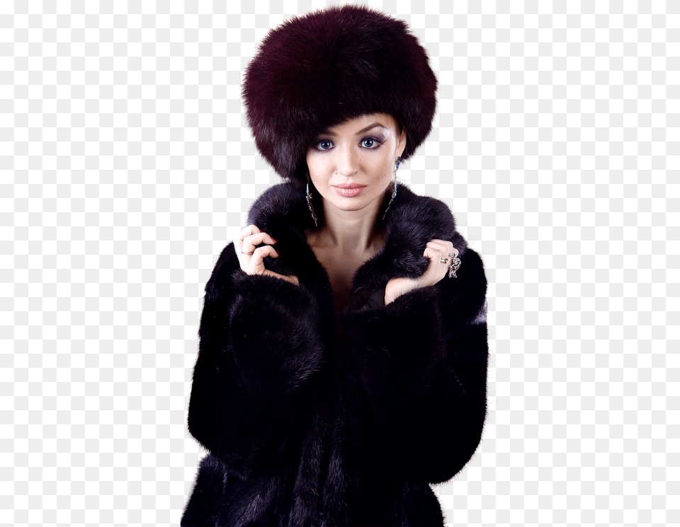 Beautiful Woman In Winter Clothes Winter Clothing, Coat, Adult, Person, Fur Png Image