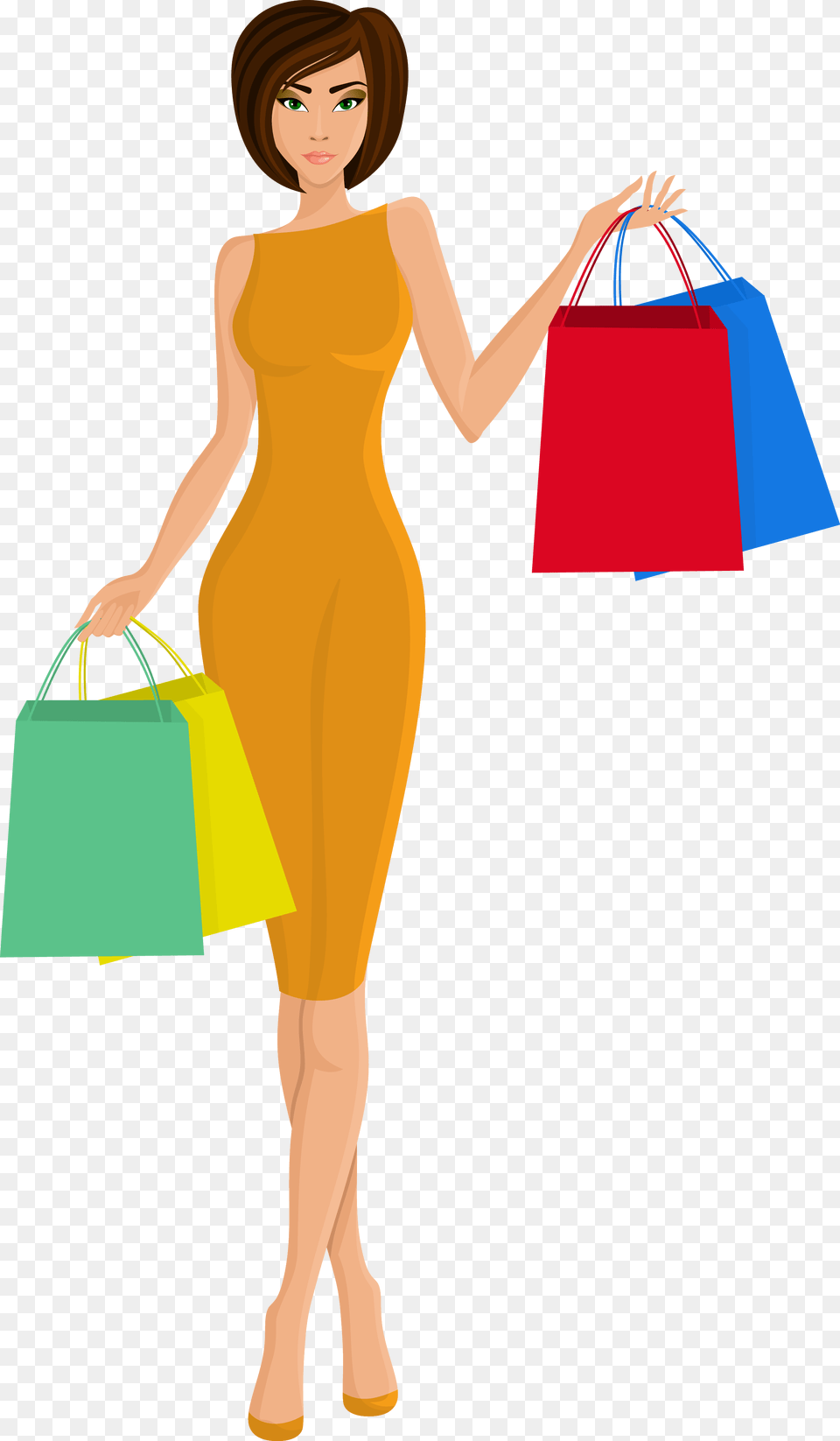 Beautiful Woman Shopping Woman Shopping, Person, Female, Adult, Bag Free Png
