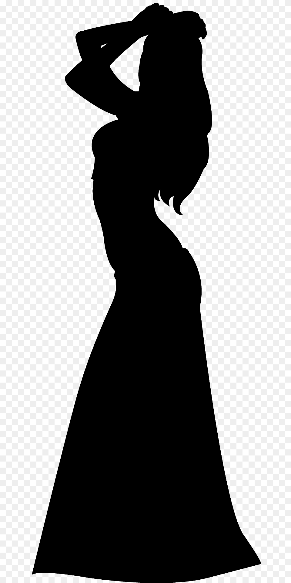 Beautiful Woman Silhouette, Clothing, Dress, Adult, Person Free Png Download