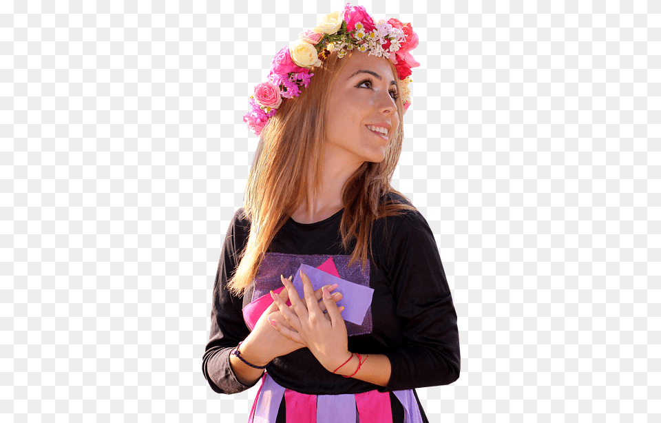 Beautifull Girl Female Young Happy Cute Woman Brother To Sister Tg Caption, Accessories, Plant, Person, Hand Png Image