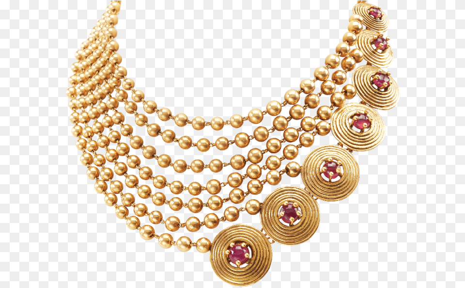 Beautifully Crafted Gold Beads Are Strung Together Modern Gold Jewellery Design, Accessories, Jewelry, Necklace Free Png