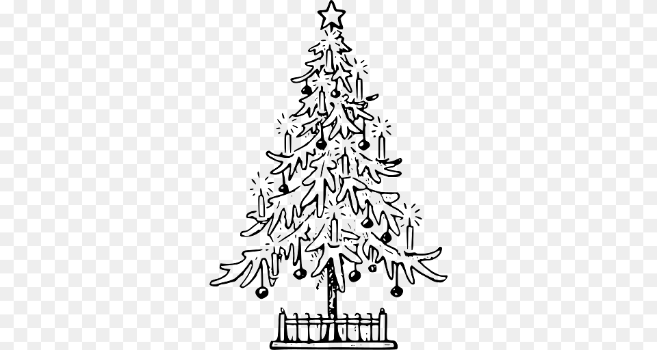 Beautifully Decorated Christmas Tree, Plant, Christmas Decorations, Festival, Christmas Tree Free Png Download