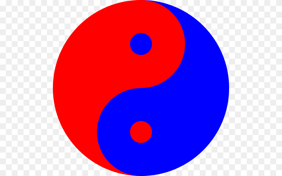 Beautifully You Have The Red Paint Around The Joker Yin Yang Red And Blue, Number, Symbol, Text, Disk Png Image