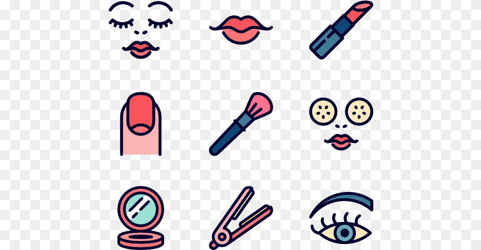 Beauty 100 Icons Iconos Make Up, Cosmetics, Lipstick Free Png Download