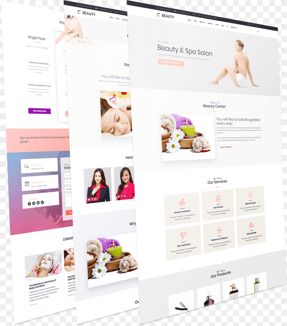 Beauty Amp Spa Salon Jomla Template Creative Web Design Templates, Adult, Text, Poster, Person Png