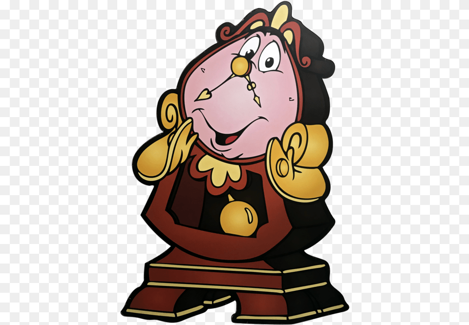 Beauty Amp The Beast Cogsworth Standee Disney Beauty And The Beast Cogsworth, Cartoon, Face, Head, Person Png